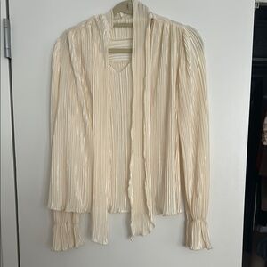 PINKYOTTO NYC - Cream Pleated Women's Top NWOT